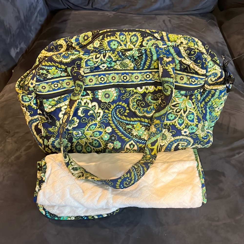 Vera Bradley diaper bag with changing pad